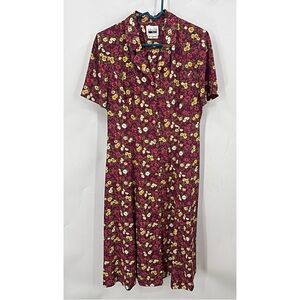 Leslie Fay vintage 1980s or 1990s floral pattern cottagecore dress 10P